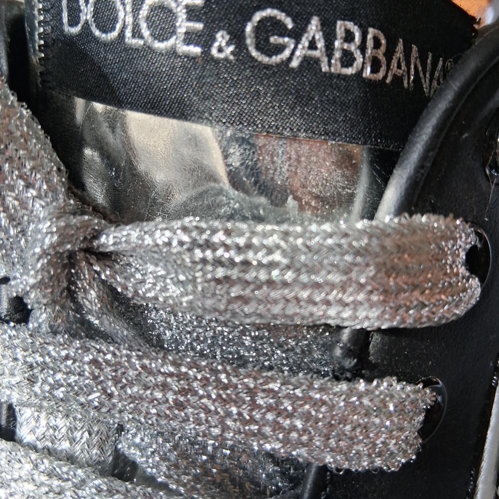 Dolce & Gabbana Silver and Black Sneakers - Picture 4 of 6
